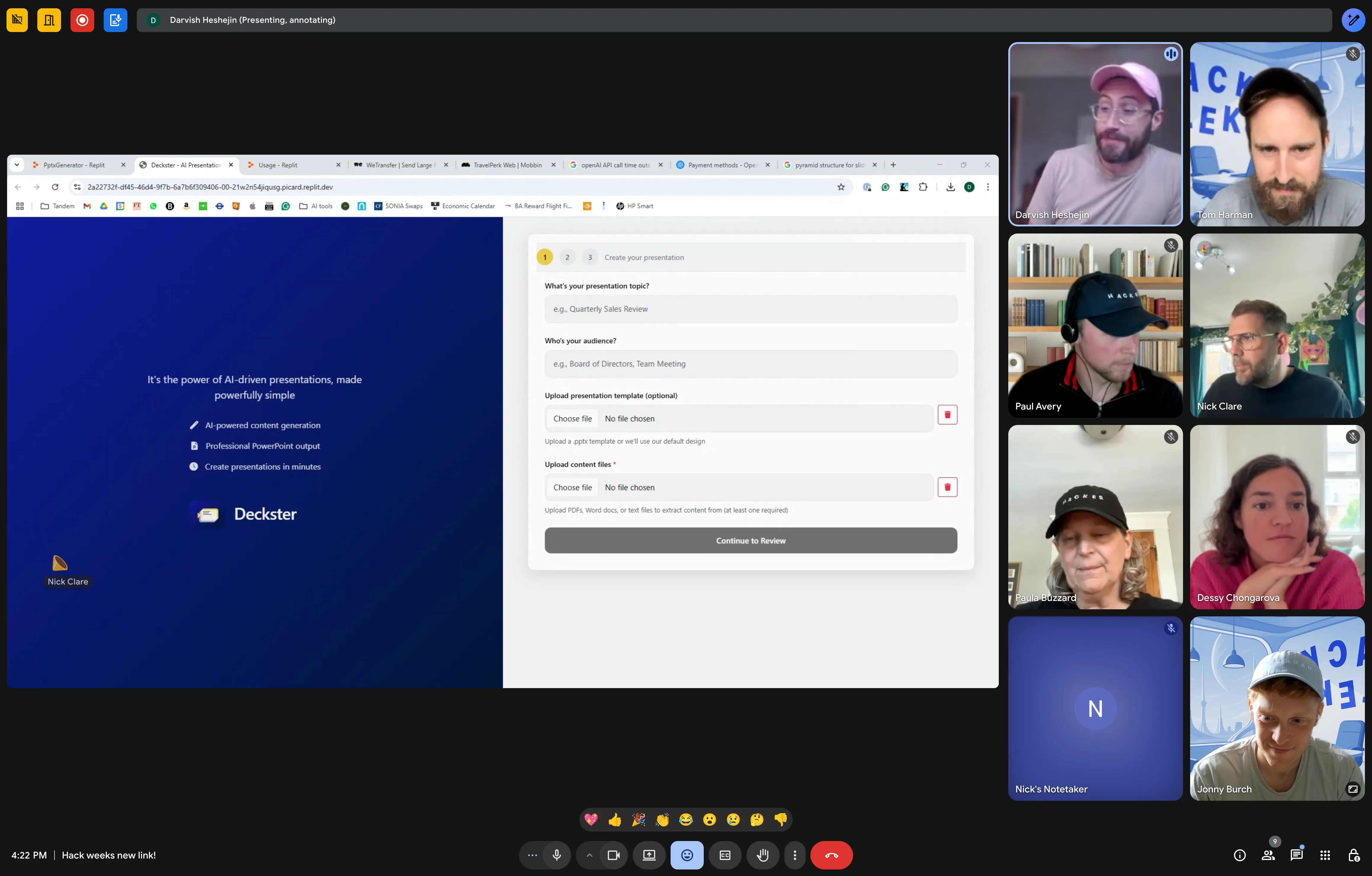 Darvish's slide summariser