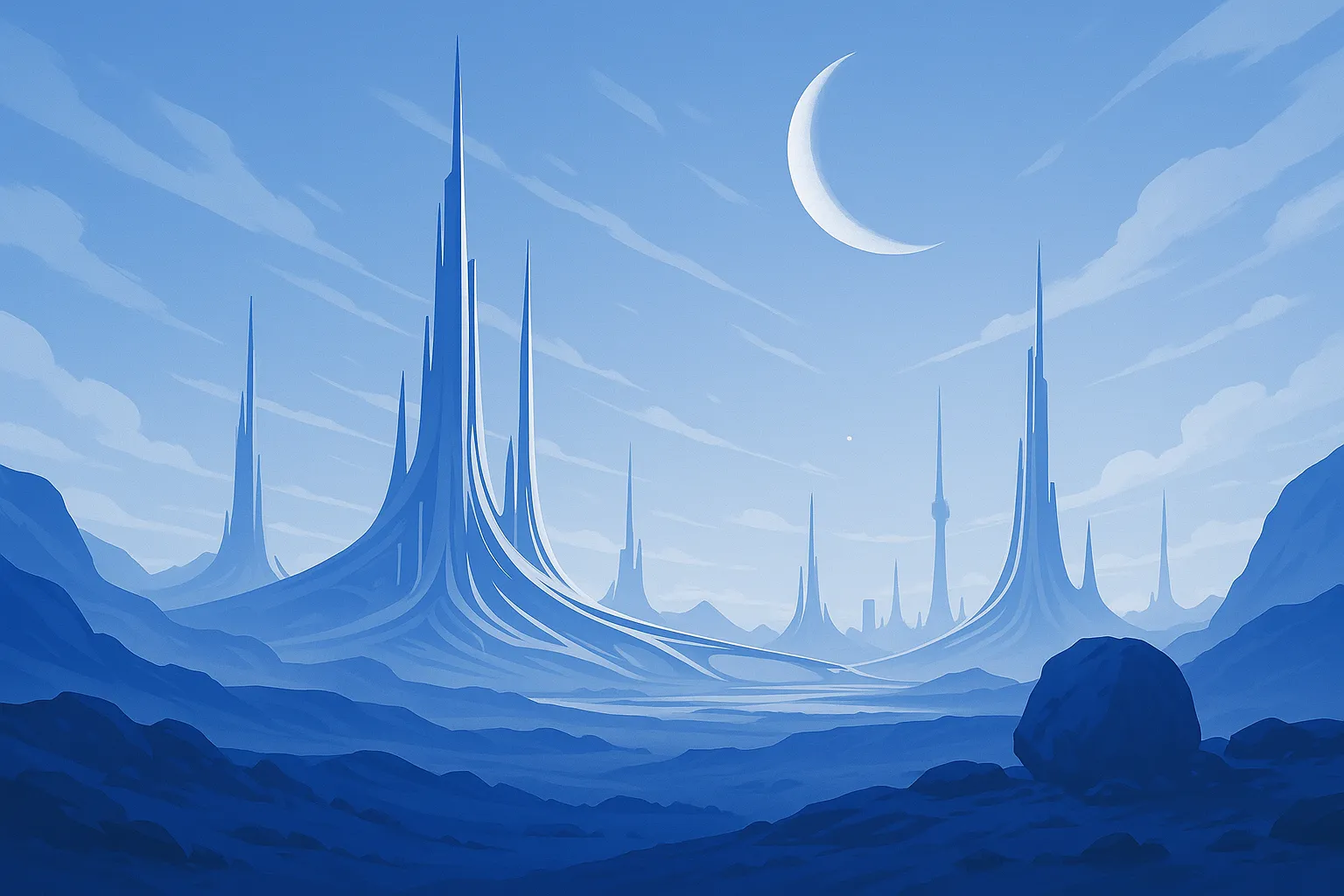 A futuristic landscape